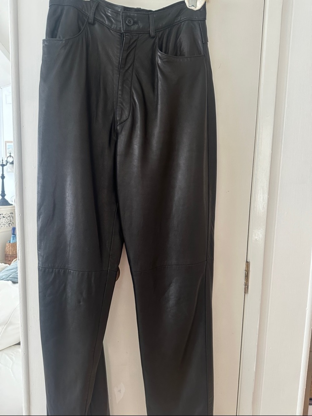 Classiques Entier Black Leather Trousers